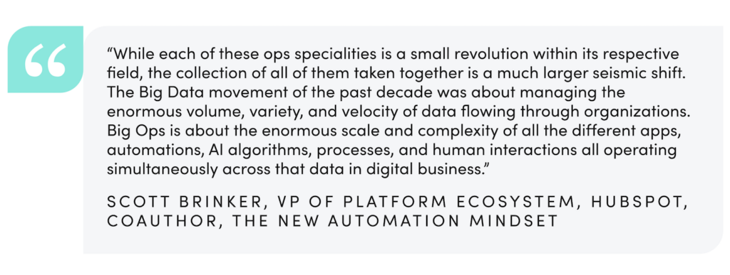 Big Ops is Bigger than Big Data